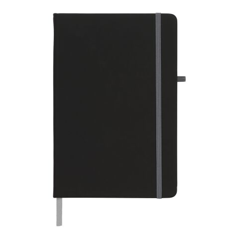 Libreta A5 de tacto suave &quot;Noir Medium&quot; Estándar | Negro intenso-Gris | sin montaje de publicidad | no disponible | no disponible
