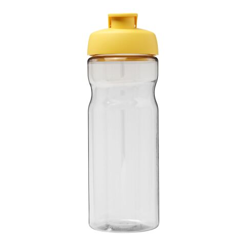 Bidón deportivo de 650&nbsp;ml con tapa Flip "H2O Active® Base Tritan™" Transparente claro-Amarillo | sin montaje de publicidad | no disponible | no disponible