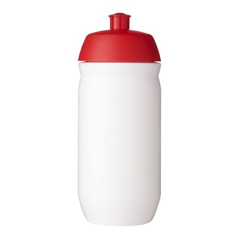 Bidón deportivo de 500 ml "HydroFlex™" Rojo-Blanco transparente | sin montaje de publicidad | no disponible | no disponible