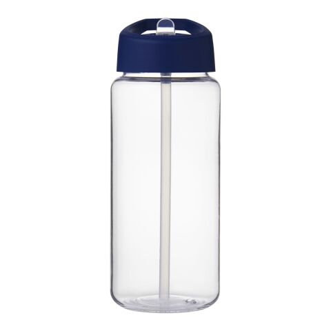 Bidón deportivo con tapa con boquilla de 600 ml &quot;H2O Active® Octave Tritan™&quot; Blanco-Azul | sin montaje de publicidad | no disponible | no disponible