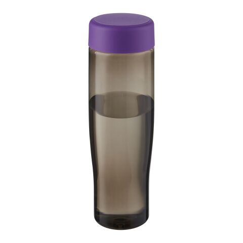 Bidón de agua de 700 ml con tapa de rosca "H2O Active® Eco Tempo" Morado-Carbón | sin montaje de publicidad | no disponible | no disponible