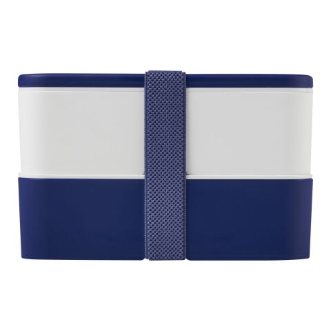Fiambrera de doble capa &quot;MIYO&quot; Azul-Blanco-Azul | sin montaje de publicidad | no disponible | no disponible