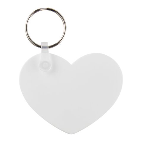 Llavero reciclado con forma de corazón &quot;Tait&quot; Blanco | sin montaje de publicidad | no disponible | no disponible