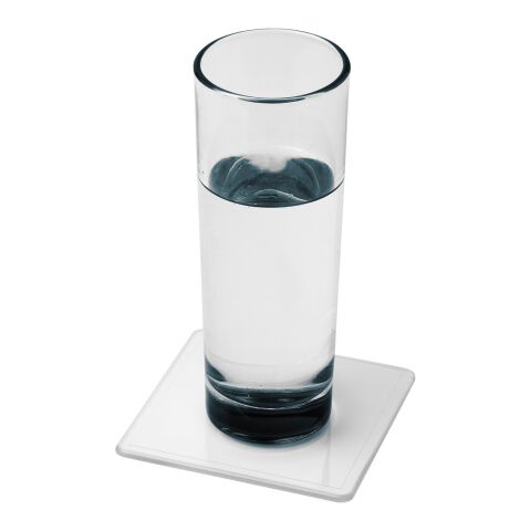Posavasos de plástico cuadrado Renzo Blanco | sin montaje de publicidad | no disponible | no disponible