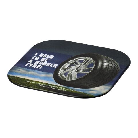 Posavasos cuadrado Brite-Mat® con material de neumáticos Negro intenso | sin montaje de publicidad | no disponible | no disponible