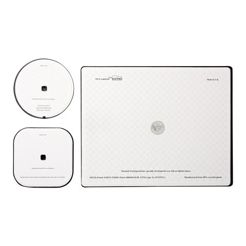 Alfombrilla para ratón y juego de posavasos Brite-Mat® Negro | sin montaje de publicidad | no disponible | no disponible