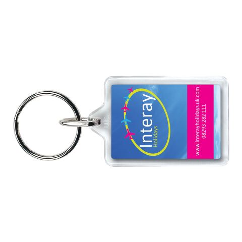 Llavero de plástico compacto Midi Blanco | sin montaje de publicidad | no disponible | no disponible