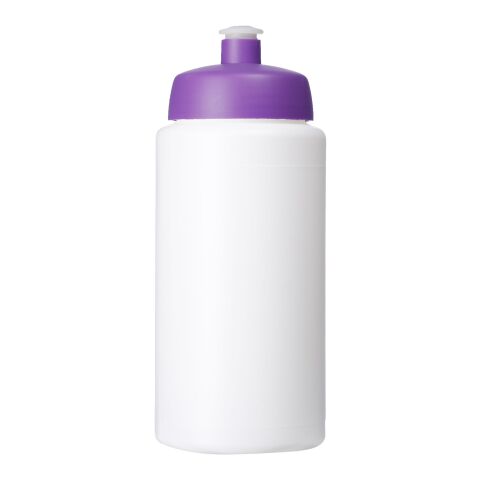 Bidón deportivo con tapa de 500 ml con asa &quot;Baseline® Plus&quot; Transparente-Morado | sin montaje de publicidad | no disponible | no disponible