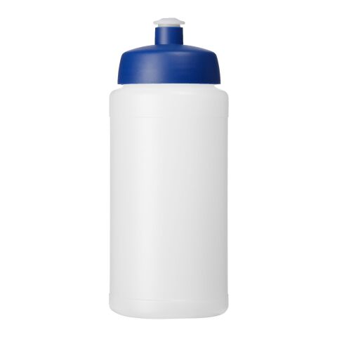 Bidón deportivo con tapa de 500 ml "Baseline® Plus" Blanco-Azul | sin montaje de publicidad | no disponible | no disponible
