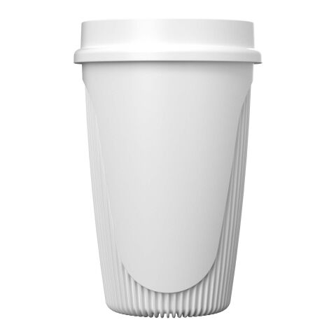 Vaso de 350 ml con tapa de 360° &quot;Alto&quot; Blanco | sin montaje de publicidad | no disponible | no disponible