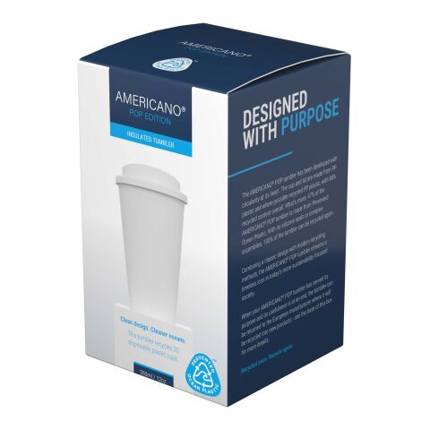 Vaso isotérmico Brite-Americano® POP 350 ml con tapa antiderrame Blanco | sin montaje de publicidad | no disponible | no disponible