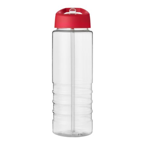 Bidón deportivo con tapa con boquilla de 750 ml &quot;H2O Treble&quot; Transparente-Rojo | sin montaje de publicidad | no disponible | no disponible