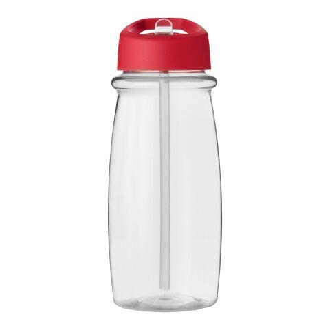 Bidón deportivo con tapa con boquilla de 600 ml &quot;H2O Pulse&quot; Blanco-Rojo | sin montaje de publicidad | no disponible | no disponible