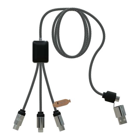 Cable de carga tipo C de 60&nbsp;W con doble logotipo retroiluminado "SCX.design C33" Estándar | Negro | sin montaje de publicidad | no disponible | no disponible