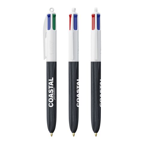 BIC® 4 Colours Wood Style Blanco-Negro
