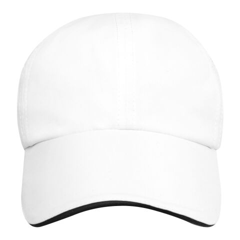 Gorra sandwich reciclada de 6 paneles Cool Fit GRS "Morion" Estándar | Blanco | no disponible | sin montaje de publicidad | no disponible | no disponible | no disponible