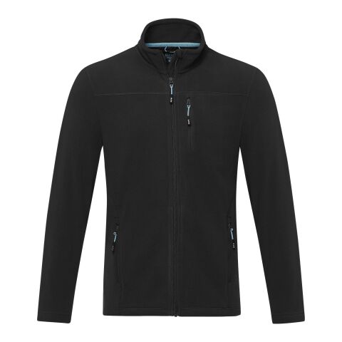 Chaqueta polar con cremallera entera reciclada GRS para hombre "Amber" Negro | XL