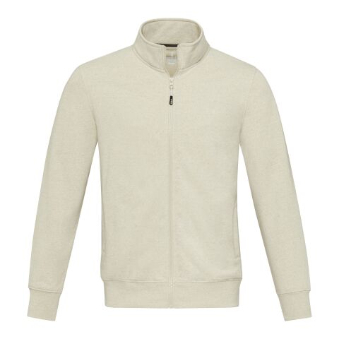 Sudadera con cremallera completa de material reciclado unisex "Galena" Oatmeal | XXS