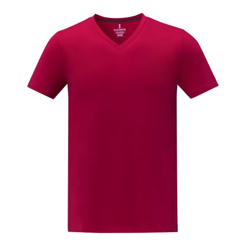 Camiseta de manga corta y cuello en V para hombre &quot;Somoto&quot; Estándar | Rojo | M | sin montaje de publicidad | no disponible | no disponible | no disponible