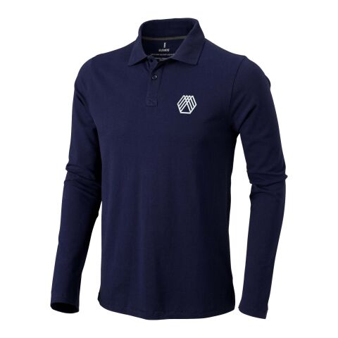 Polo de manga larga para hombre "Oakville" Estándar | Azul marino | M | sin montaje de publicidad | no disponible | no disponible | no disponible