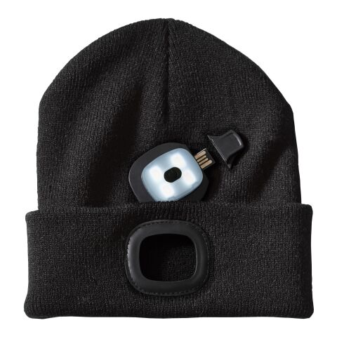 Gorro con luz LED &quot;Mighty&quot; Negro intenso | sin montaje de publicidad | no disponible | no disponible | no disponible