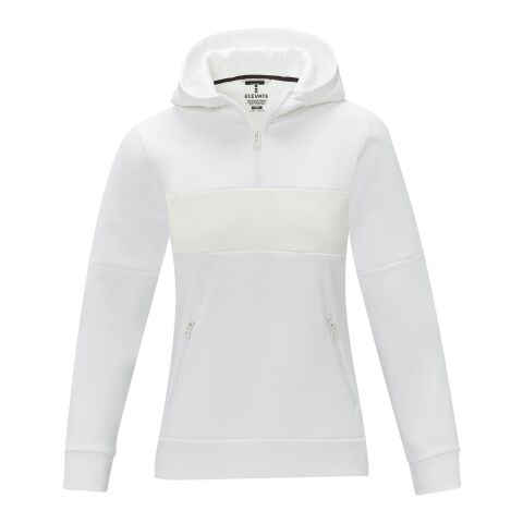 Sudadera anorak con capucha con media cremallera para mujer &quot;Sayan&quot; Estándar | Blanco | XL | sin montaje de publicidad | no disponible | no disponible | no disponible