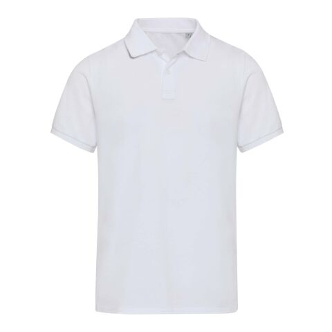 Polo de material reciclado orgánico de 220&nbsp;g/m² con certificado OCS de manga corta unisex "Beryl" Estándar | Blanco | XS | sin montaje de publicidad | no disponible | no disponible | no disponible