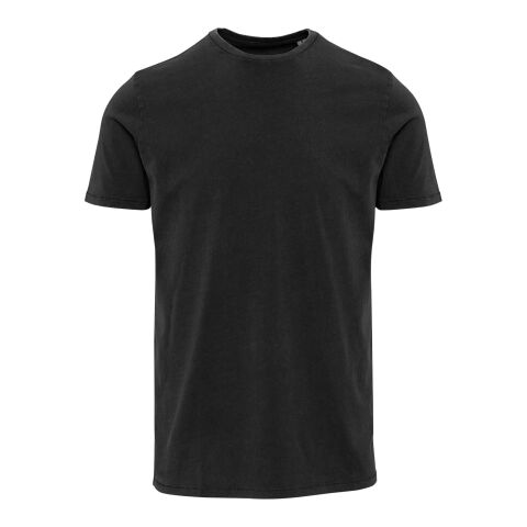 Camiseta de manga corta lavada de 160&nbsp;g/m2 para hombre "Nanaimo" Estándar | Negro intenso | XL | sin montaje de publicidad | no disponible | no disponible | no disponible