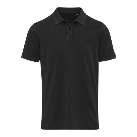 Polo de 200 g/m2 lavado para hombre "Calgary" Estándar | Negro intenso | S | sin montaje de publicidad | no disponible | no disponible | no disponible