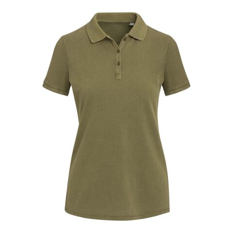 Polo de 200 g/m2 lavado para mujer "Calgary" Estándar | Forest Green2 | M | sin montaje de publicidad | no disponible | no disponible | no disponible