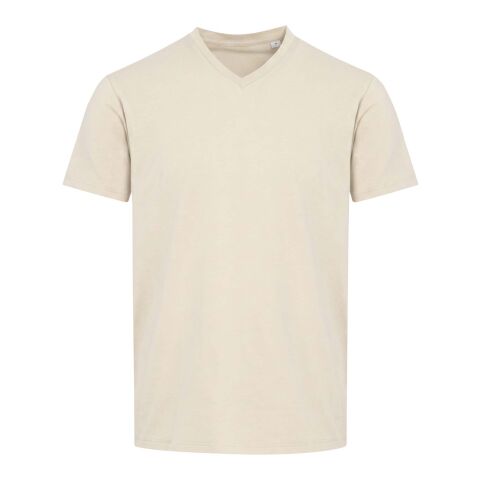 Camiseta orgánica unisex de 200 g/m² con certificado OCS de manga corta y cuello de pico "Balfour" Sandstone | XL