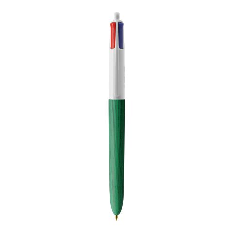 BIC® 4 Colours Wood Style Blanco-verde | Impresión De Pantalla 1 color | Cuerpo-a la derecha del clip&nbsp; | 30.00 mm x 43.00 mm