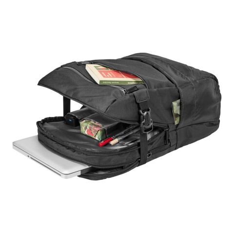 ZIPPERS BPACK. Mochila para portátil de 15.6&#039;&#039; en jacquard 840D y 300D Negro | sin montaje de publicidad