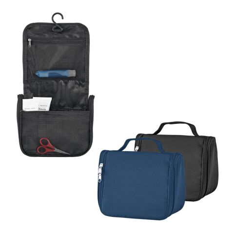 WILLIS. Neceser de microfibra con varios compartimentos interiores Negro | sin montaje de publicidad