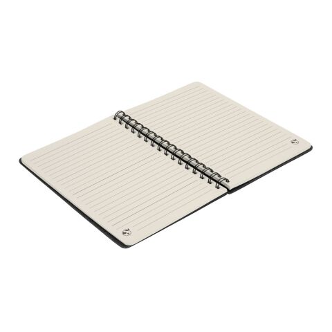 MISHIMA. Cuaderno A5 con tapa semidura de fieltro reciclado (100% rPET) con anillas y páginas rayadas Impresión De Pantalla 1 color