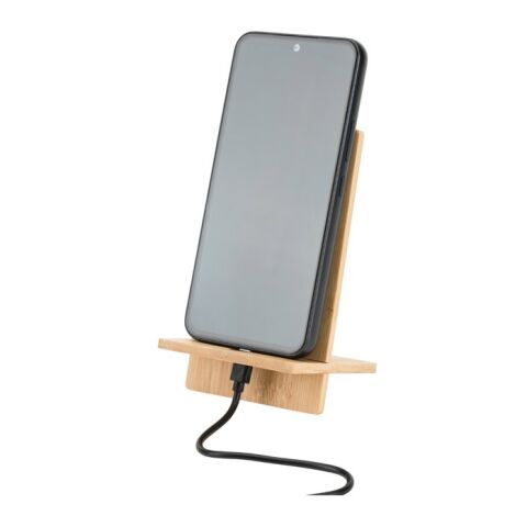 GALEN. Soporte para móvil de bambú, desmontable en dos partes Beige | sin montaje de publicidad