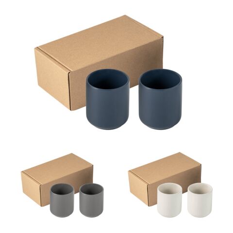 OWENS. Juego de tazas de cerámica Blanco | sin montaje de publicidad