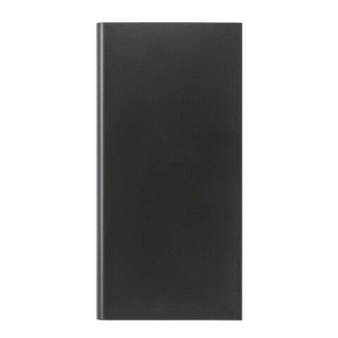 CLERK. Power bank 8&#039;000 mAh con panel solar en aluminio 100% reciclado Negro | sin montaje de publicidad
