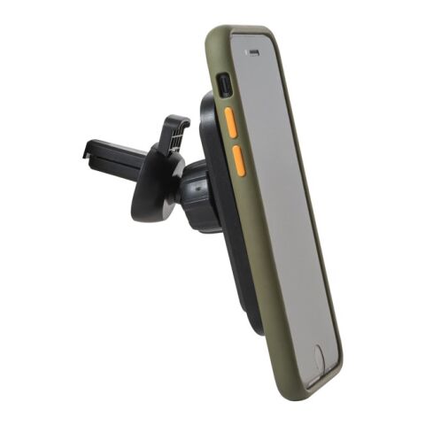 KOCH. Soporte para smartphone para coche con cargador magnético inalámbrico de 15 W en ABS reciclado (100% rABS) Negro | sin montaje de publicidad