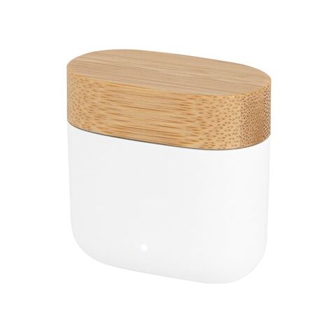 COBAIN. Auriculares inalámbricos con 5h de autonomía en ABS reciclado (100% rABS) y bambú Blanco | sin montaje de publicidad