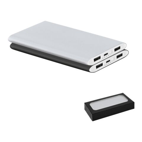 NOBEL. Power bank 7&#039;200 mAh, fabricado en aluminio reciclado (100% rAL) Negro | sin montaje de publicidad