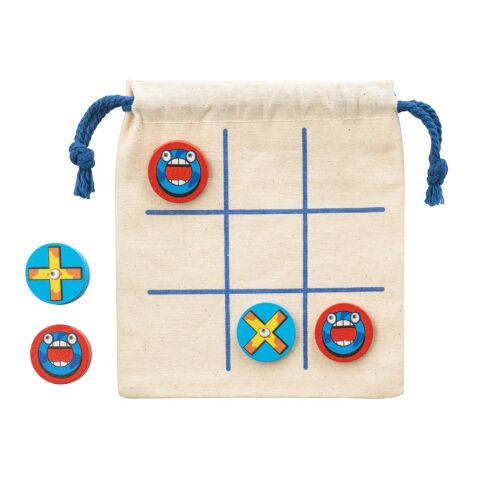 CROSSES. Clásico juego del tres en raya compuesto por 10 piezas de madera contrachapada Beige | sin montaje de publicidad