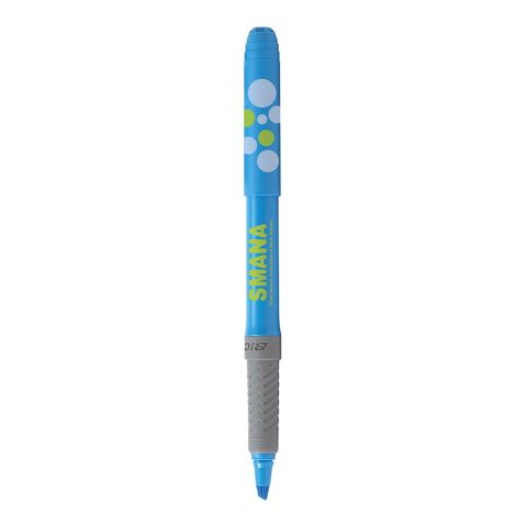 BIC® Brite Liner® Grip Resaltador Azul claro | Impresión De Pantalla 1 color | Cuerpo-Centrado al Clip | 25.00 mm x 45.00 mm
