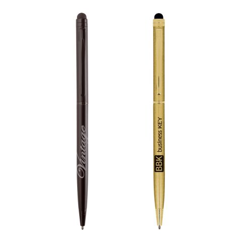 Bolígrafo Sleek Stylus Executive Negro | Impresión De Pantalla 1 color | Cuerpo-Centrado al Clip | 15.00 mm x 38.00 mm