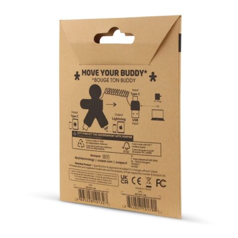 2064 | Xoopar Buddy Eco GRS Charging Cable Blanco | sin montaje de publicidad | no disponible | no disponible | no disponible