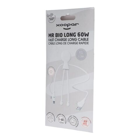 Xoopar Mr. Bio Cable de Carga Múltiple PD Largo 60W 1,2 Metros Blanco