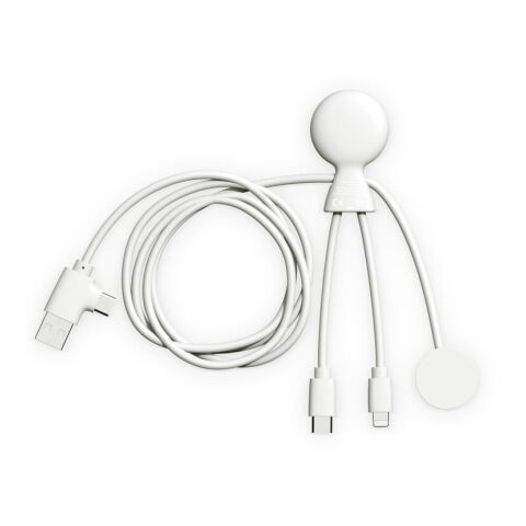 Cable múltiple Xoopar Mr. Bio Long para Apple/Samsung Watch de 1 metro Blanco | sin montaje de publicidad | no disponible | no disponible