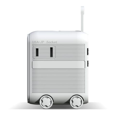 Xoopar Luggie GaN Adaptador de viaje universal con ruedas Blanco | sin montaje de publicidad | no disponible | no disponible