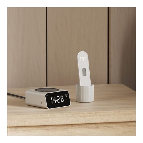 Cargador inalámbrico Xoopar GRS Reddi Charge PD con reloj gris claro | sin montaje de publicidad | no disponible | no disponible | no disponible