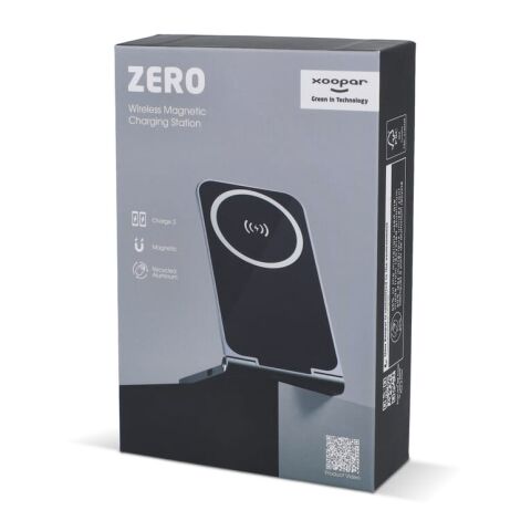 2255 - Cargador inalámbrico 2 en 1 Xoopar Zero compatible con MagSafe gris oscuro | sin montaje de publicidad | no disponible | no disponible